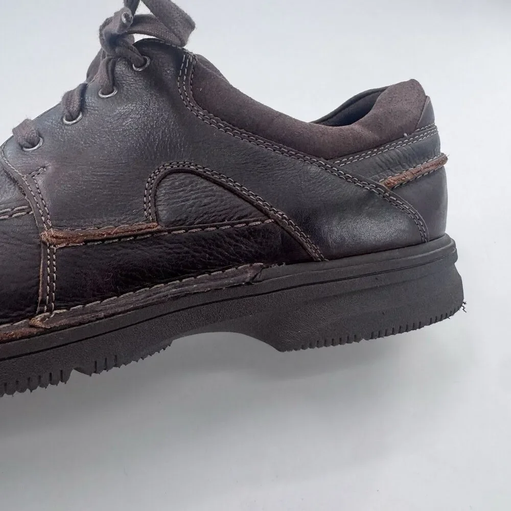 Clarks Leather Lace Up Bicycle Toe Comfort Shoe Mens Size 14 Fast Shipping